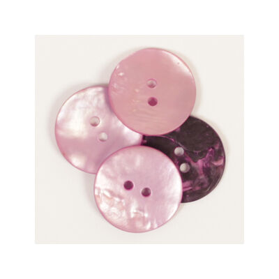Gyöngyház gomb (rózsaszín) ~ 20 mm
